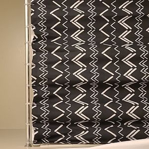 70x72 inches Black Chevron Shower Curtain